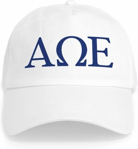 CafePress Alpha Omega Epsilon Letters Adjustable Baseball Cap