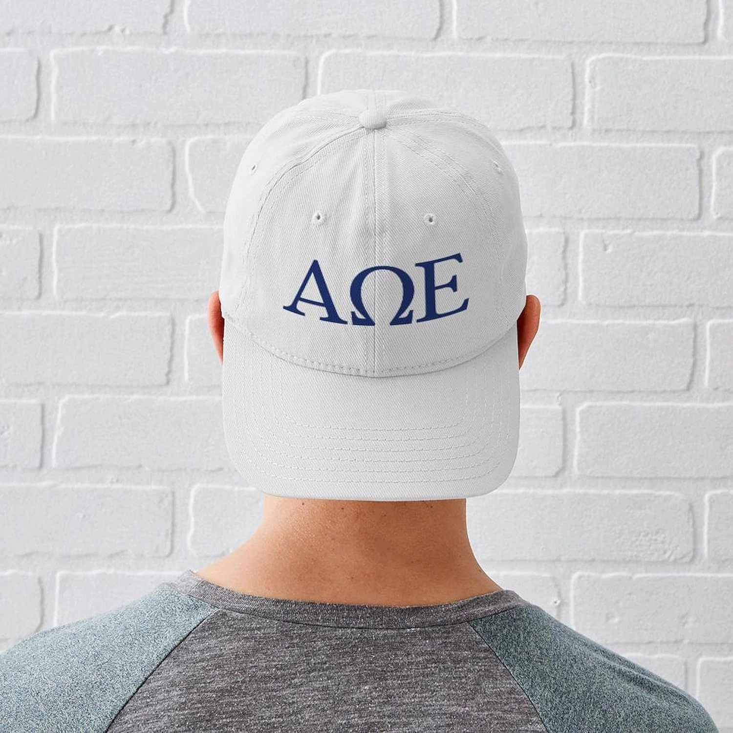 CafePress Alpha Omega Epsilon Letters Adjustable Baseball Cap