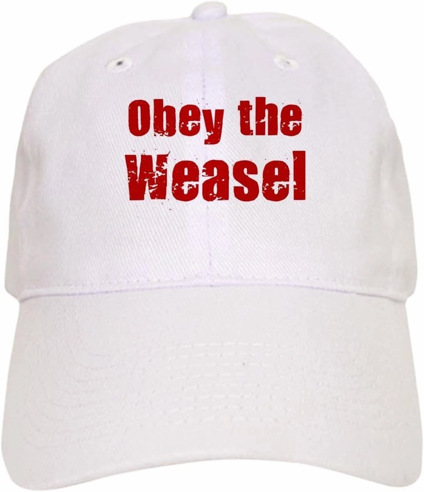 CafePress Obey The Weasel Cap Adjustable Baseball Cap