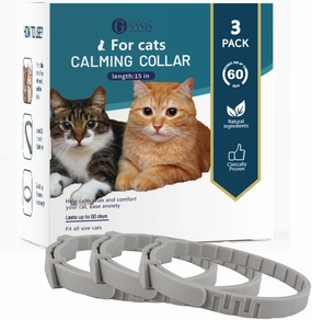 Calming Collar for Cats 3 Pack Anxiety Relief Stress Pheromone Collar for Cats Comfort Cat Calm Collars Lasts 60 Days GAAMS