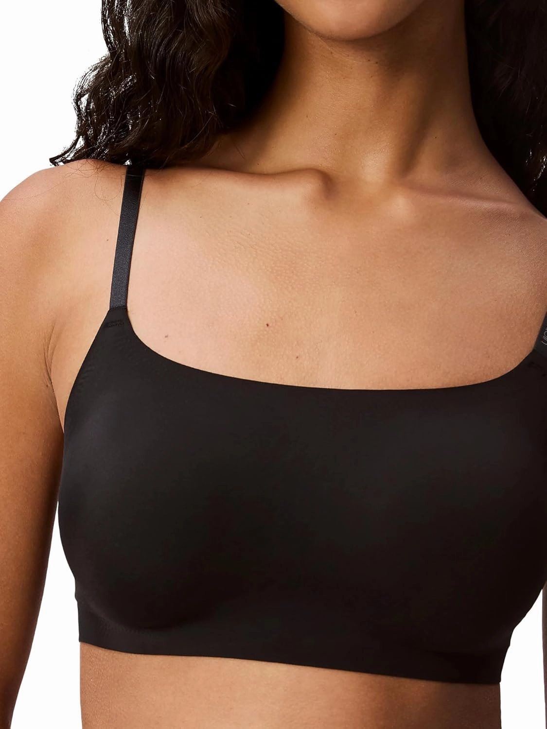 Calvin Klein Women's Invisibles Comfort Seamless Adjustable Skinny Strap Bralette Bra