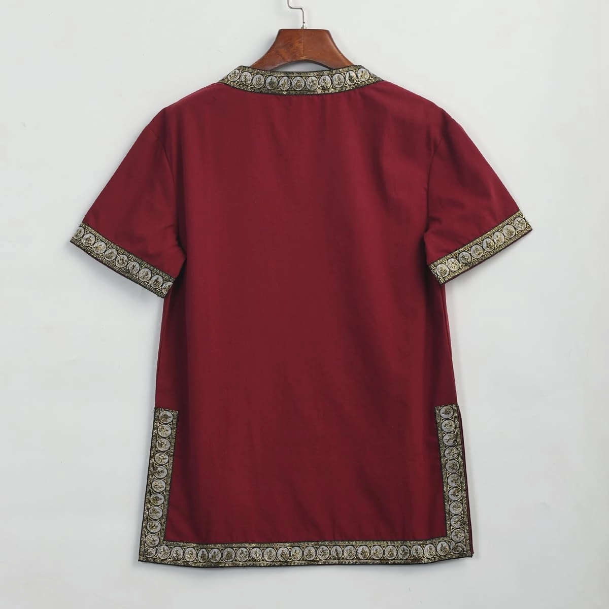 CAMDOM Boys Renaissance Viking Pirate V Neck Shirt Medieval Knight Costume Tops