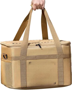 Camping Storage Bag, Outdoor Tote Bag, Insulated Cooler Case, 36L Large Capacity Storage, Insulated Thermal Interior, Versatile for Beer Fruits Salad Seafood