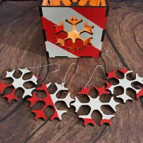 Candy Cane Lantern and 4 Matching Ornaments