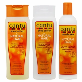 Cantu Shea Butter Shampoo   Hydrating Conditioner   Curl Activator Cream "SET" for Natural Hair