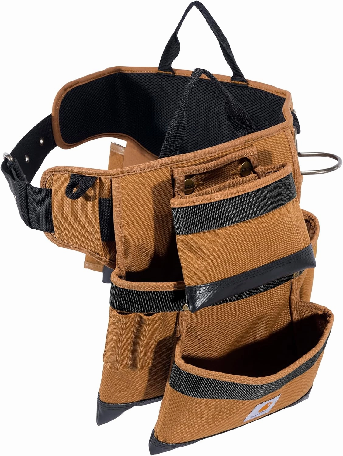 Carhartt Padded Tool Belt, Rugged Tool Belt with Tool & Fastener Storage Pockets, 11 Pocket, Carhartt Brown