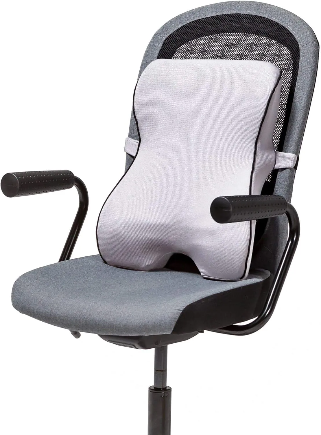 Castle Knight Soft Memory Foam Back Cushion - Tapered Support More Foam in The Lower Back and Less Foam in The Middle and Upper Back for Home, Office, Auto, and Travel (Knight Size, Bone)