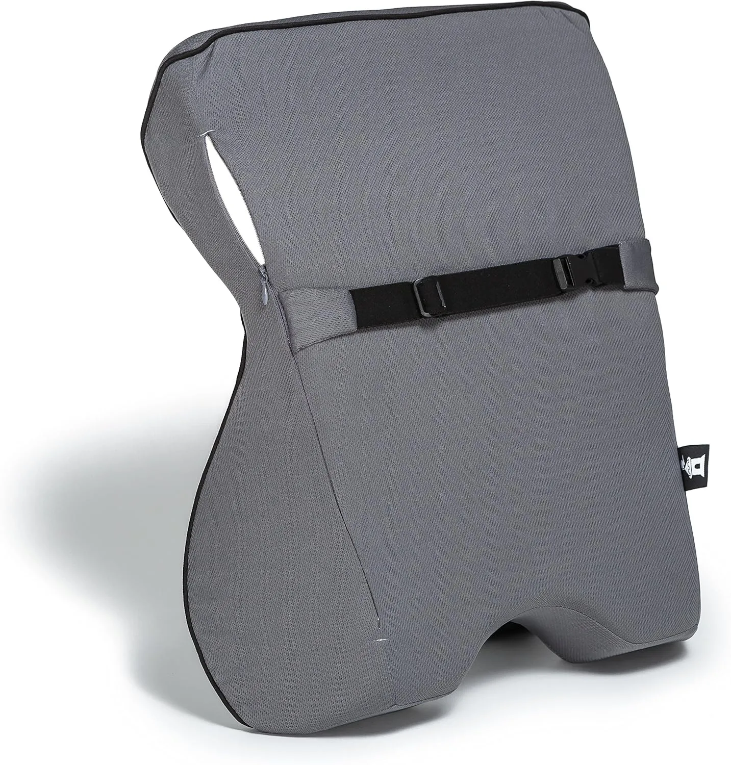 Castle Knight Soft Memory Foam Back Cushion - Tapered Support More Foam in The Lower Back and Less Foam in The Middle and Upper Back for Home, Office, Auto, and Travel (Knight Size, Stone)