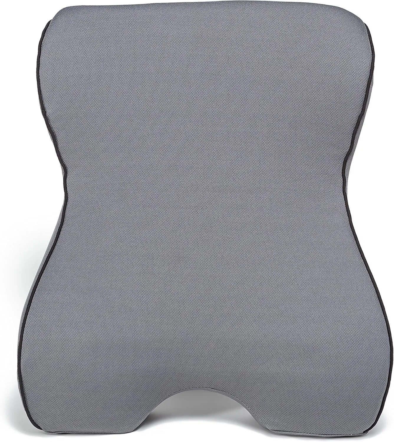 Castle Knight Soft Memory Foam Back Cushion - Tapered Support More Foam in The Lower Back and Less Foam in The Middle and Upper Back for Home, Office, Auto, and Travel (Knight Size, Stone)