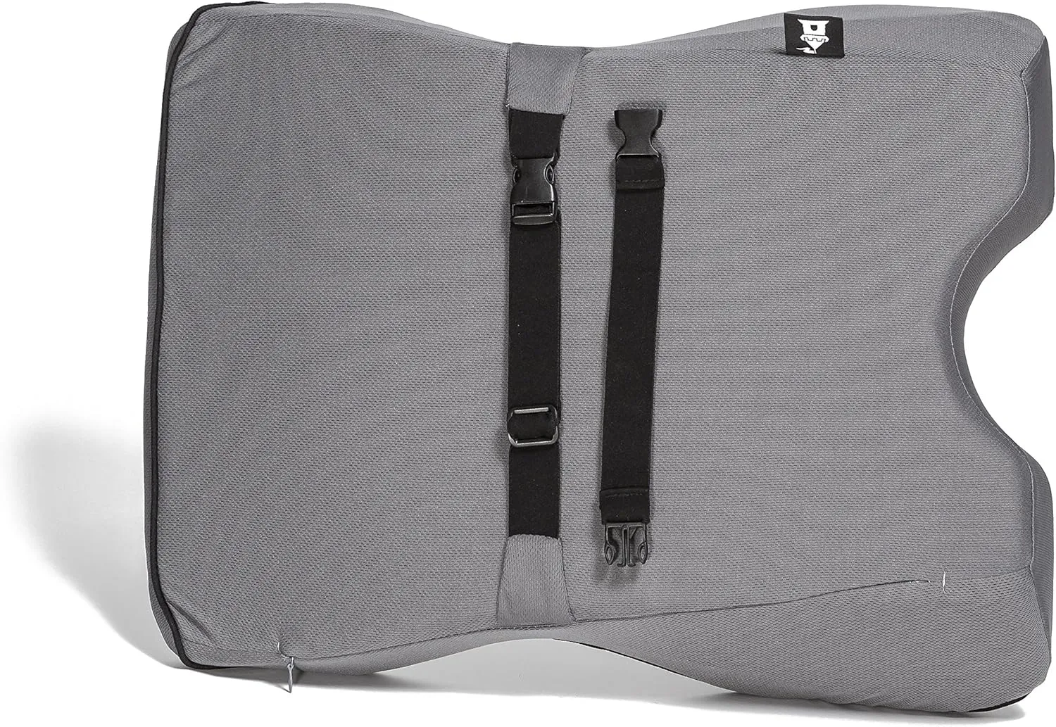 Castle Knight Soft Memory Foam Back Cushion - Tapered Support More Foam in The Lower Back and Less Foam in The Middle and Upper Back for Home, Office, Auto, and Travel (Knight Size, Stone)