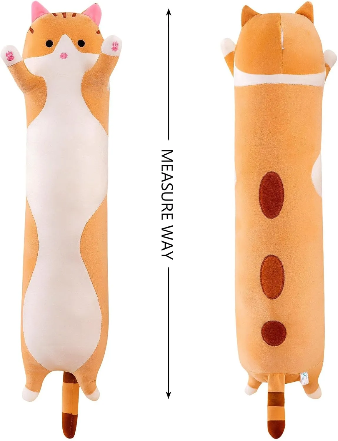 Cat Plushies, Kitten Stuffed Animals, Cute Cat Long Body Pillows,Plush Pillow Doll Toy Gifts for Kids or Girl