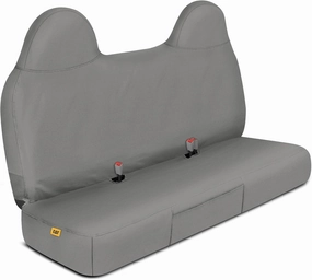 CAT® Custom Fit Front Bench Seat Cover for Ford F250 / F350 / F450 / F550 (1999-2007) - Durable Oxford Gray Truck Seat Cover with Utility Pockets, Ford F250 Super Duty Interior Cover