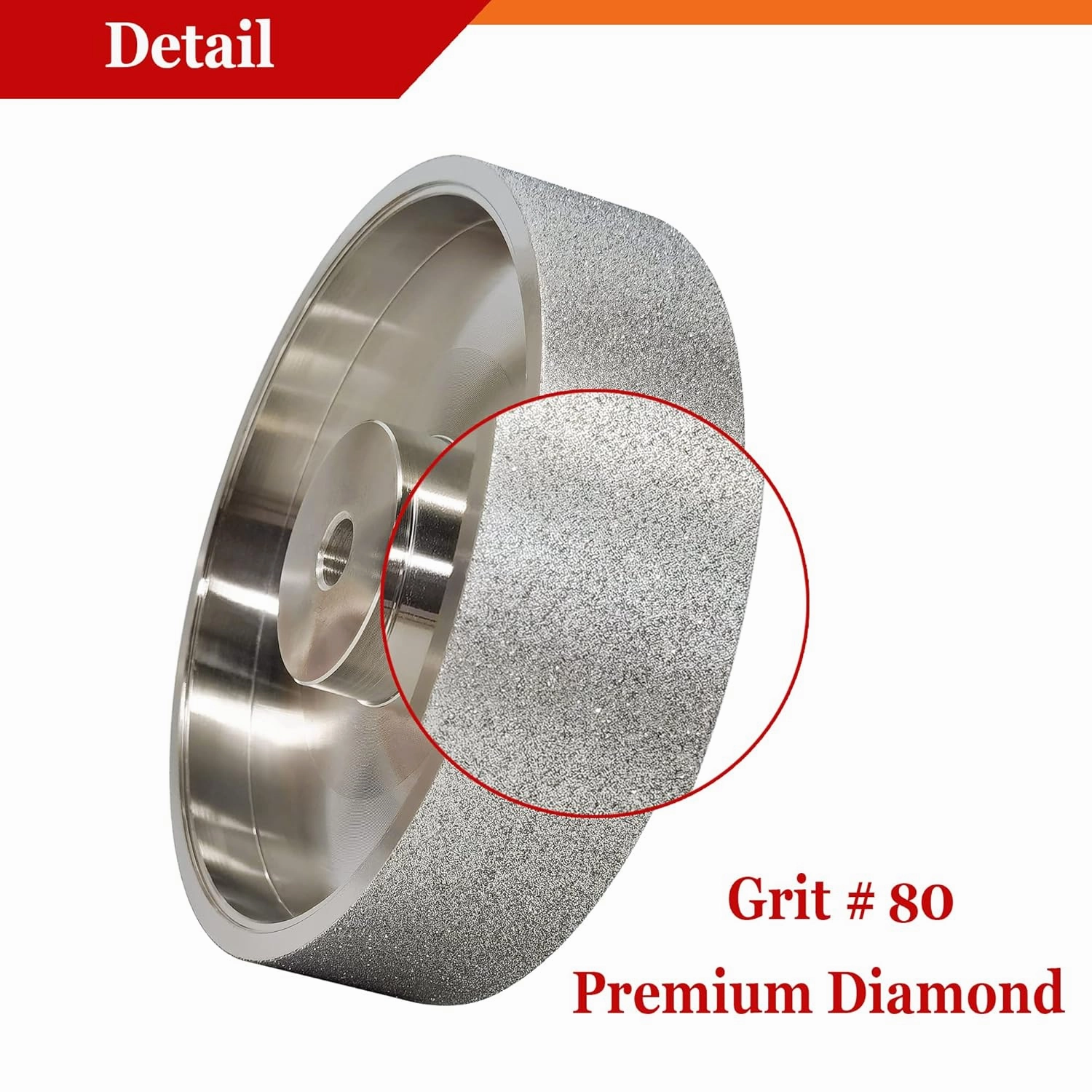 CBN Grinding Wheel, Dia 6" x 1.5" Wide with 1/2" Arbor, Diamond Grinding Wheel for Sharpening High Speed Steel, Grit 80