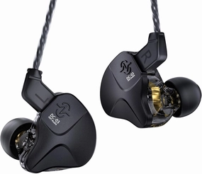 CCZ DC03 in Ear Monitor Headphones, Deep Bass Sound Wired Earbuds IEM Earphones, 1DD HiFi in Ear Headphones Noise Cancelling Ear buds, IEMs for Gaming Musician Singer Stage Calling(Black, without Mic)