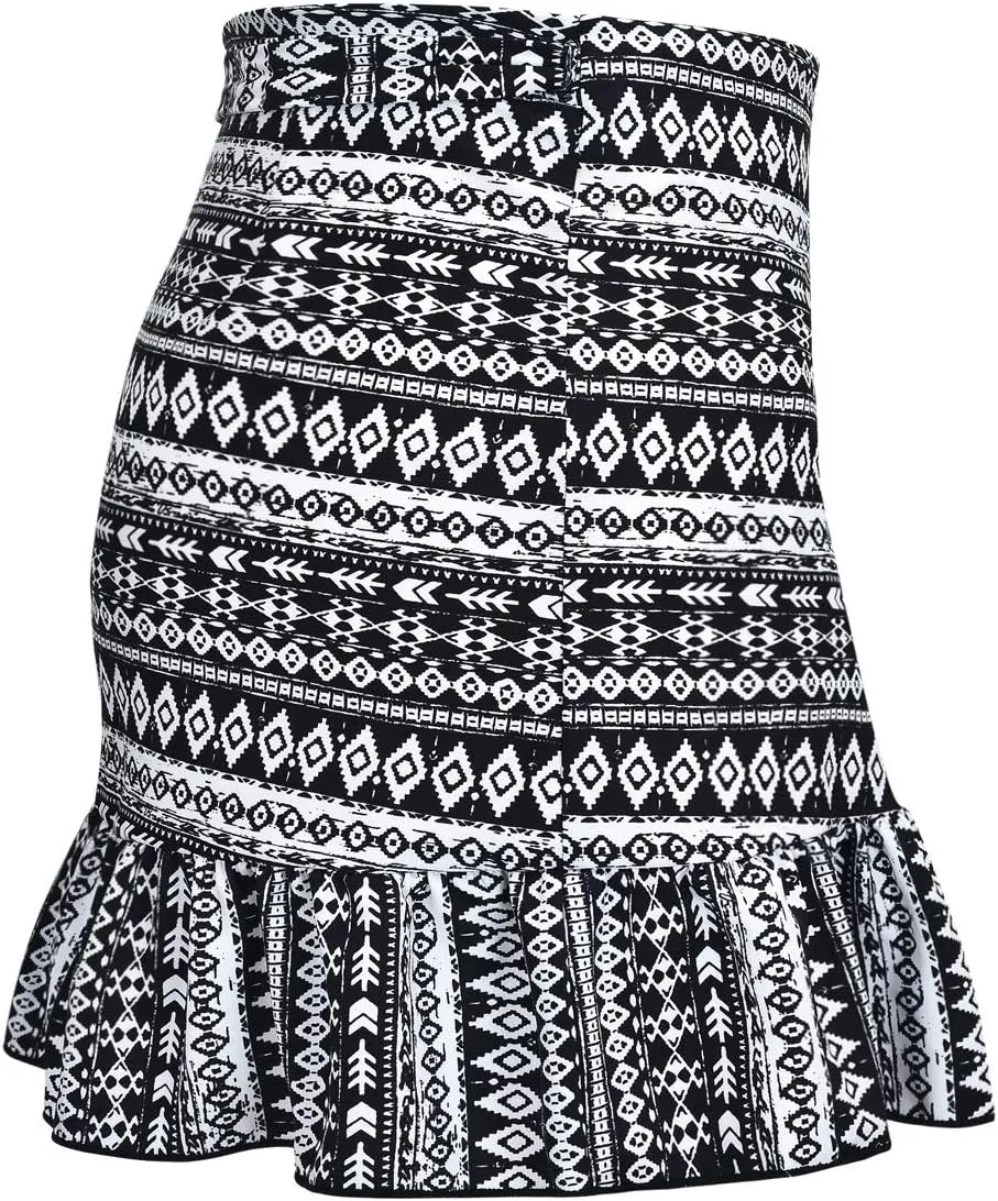 ChinFun Women's Ruffle Sarongs Beach Wrap Cover Up Swimwear Bikini Bottoms High Waisted Tankini Swim Skirts Swimdress