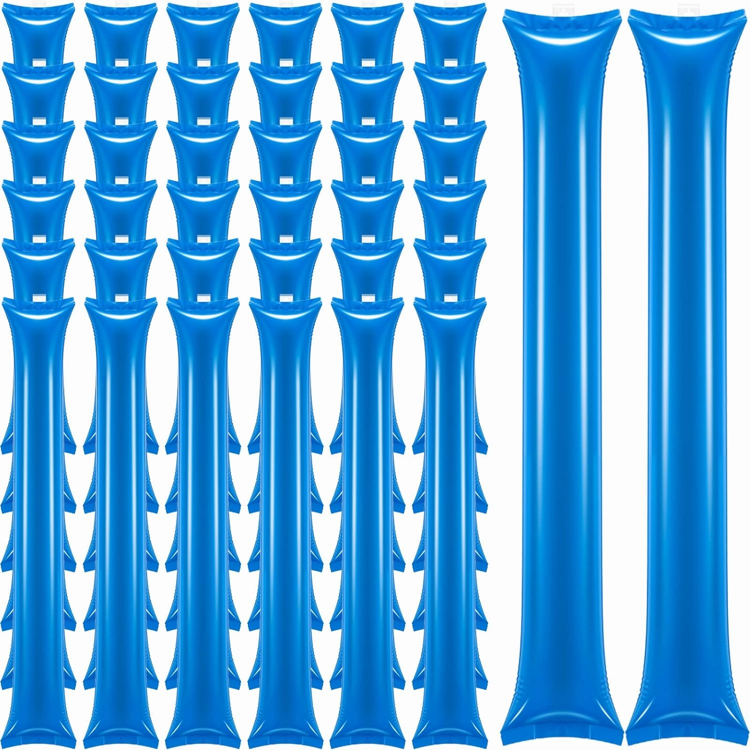 Chivao 120 Pcs Thunder Sticks Thicken Plastic Cheering Sticks Team Inflatable Noise Makers Cheerleading Sticks for Sporting Cheers Spirit Basketball Football Dance Halloween Party