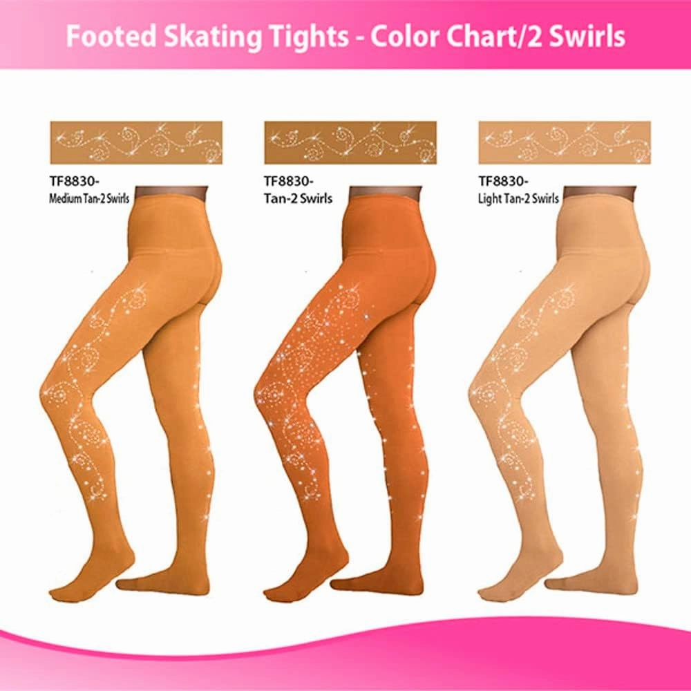 ChloeNoel Figure Skating Footed Tights TF8830