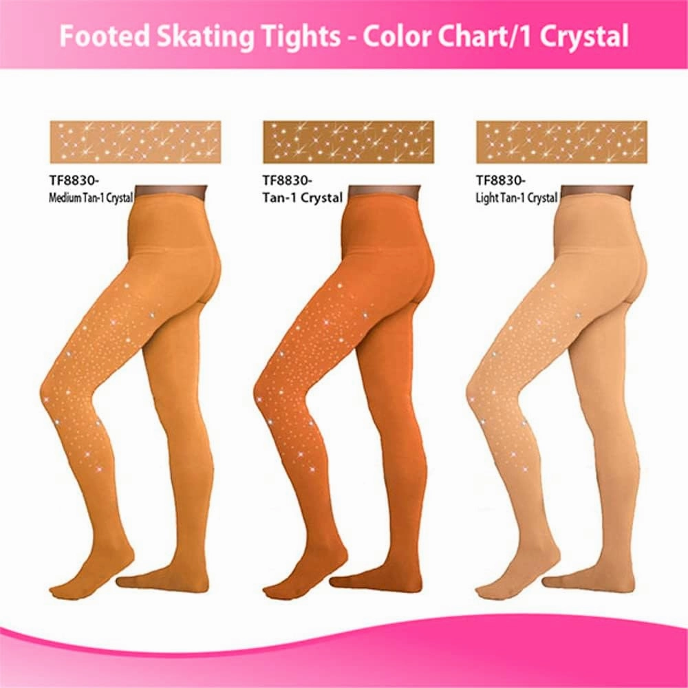 ChloeNoel Figure Skating Footed Tights TF8830