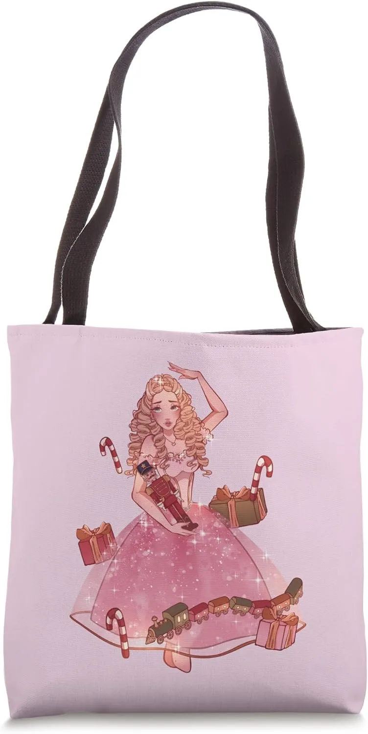 Christmas Fairy Tale Fee Coquette Cute Nutcracker Ballerina Tote Bag