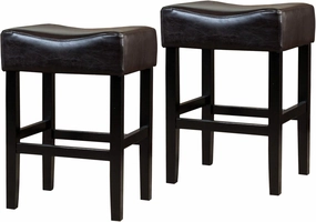 Christopher Knight Home Portman Leather Backless Counterstools, 2-Pcs Set, Brown