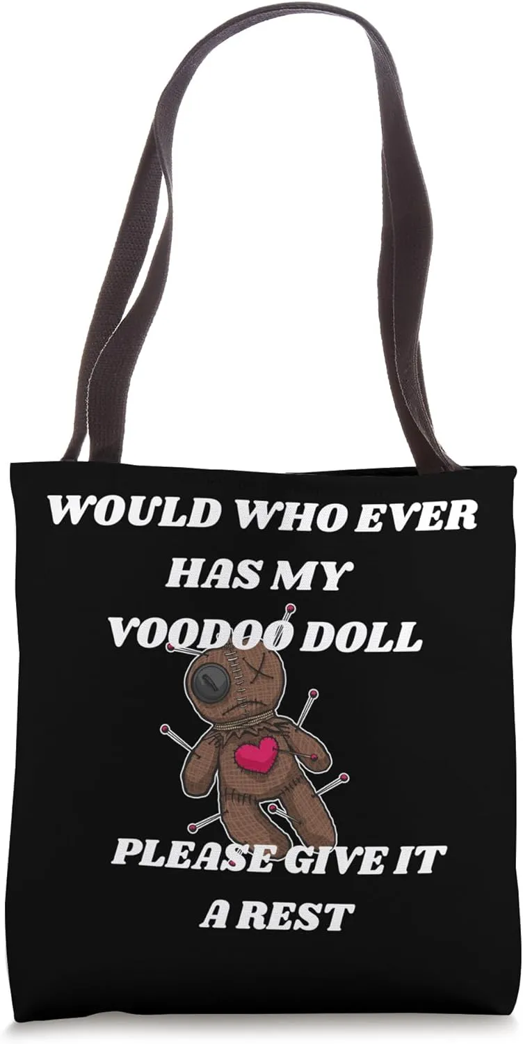 Chronic Pain Gifts, Voodoo Doll Everything Hurts. Gothic Tote Bag