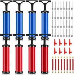 Chumia 8 Sets Ball Pumps Air Pump Bulk for Balls with Needle, Nozzle, Extension Hose Sports Ball Tool for Soccer Basketball Football Volleyball
