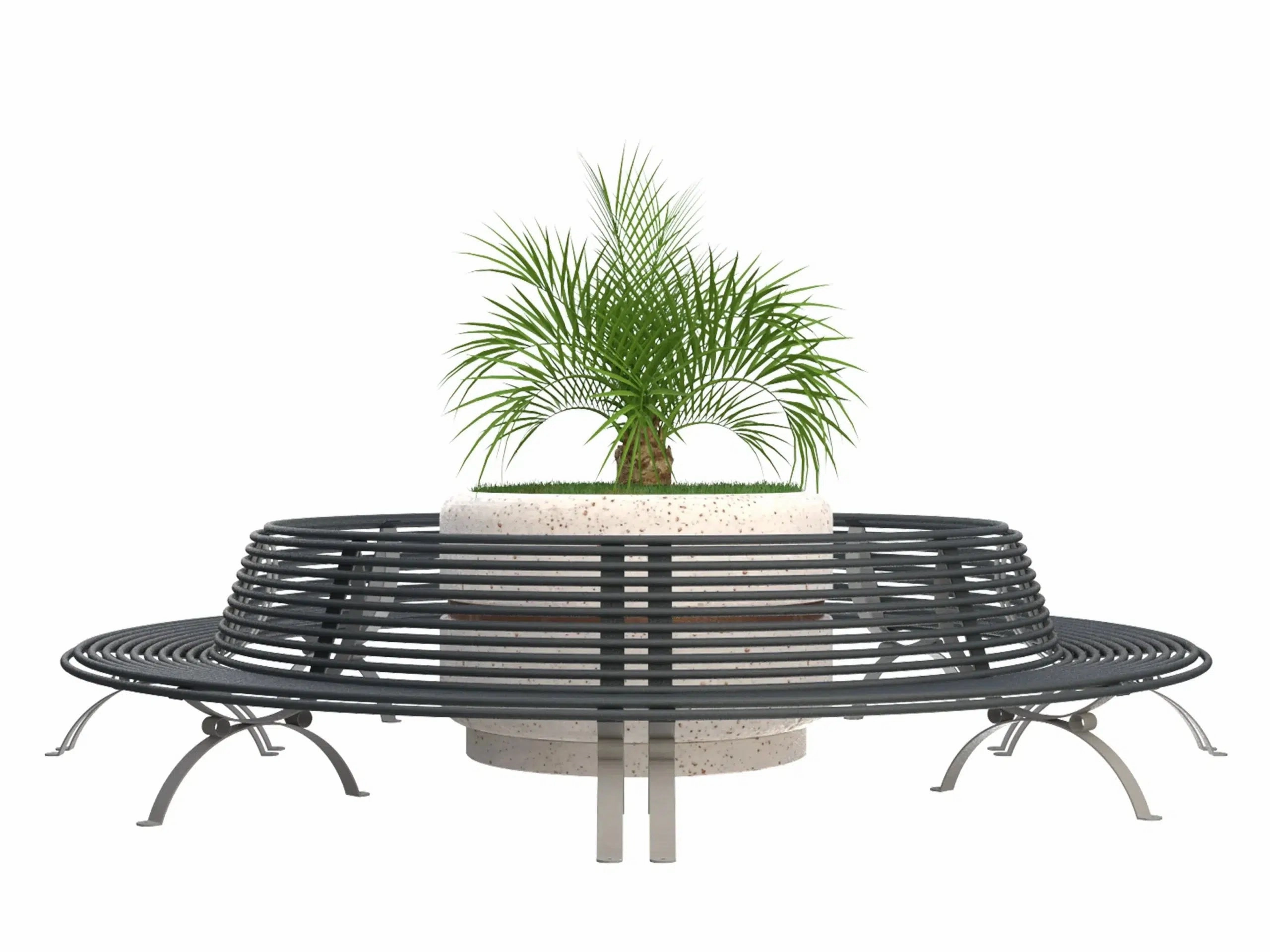 Circular outdoor metal Tree Bench | Model COLL1696