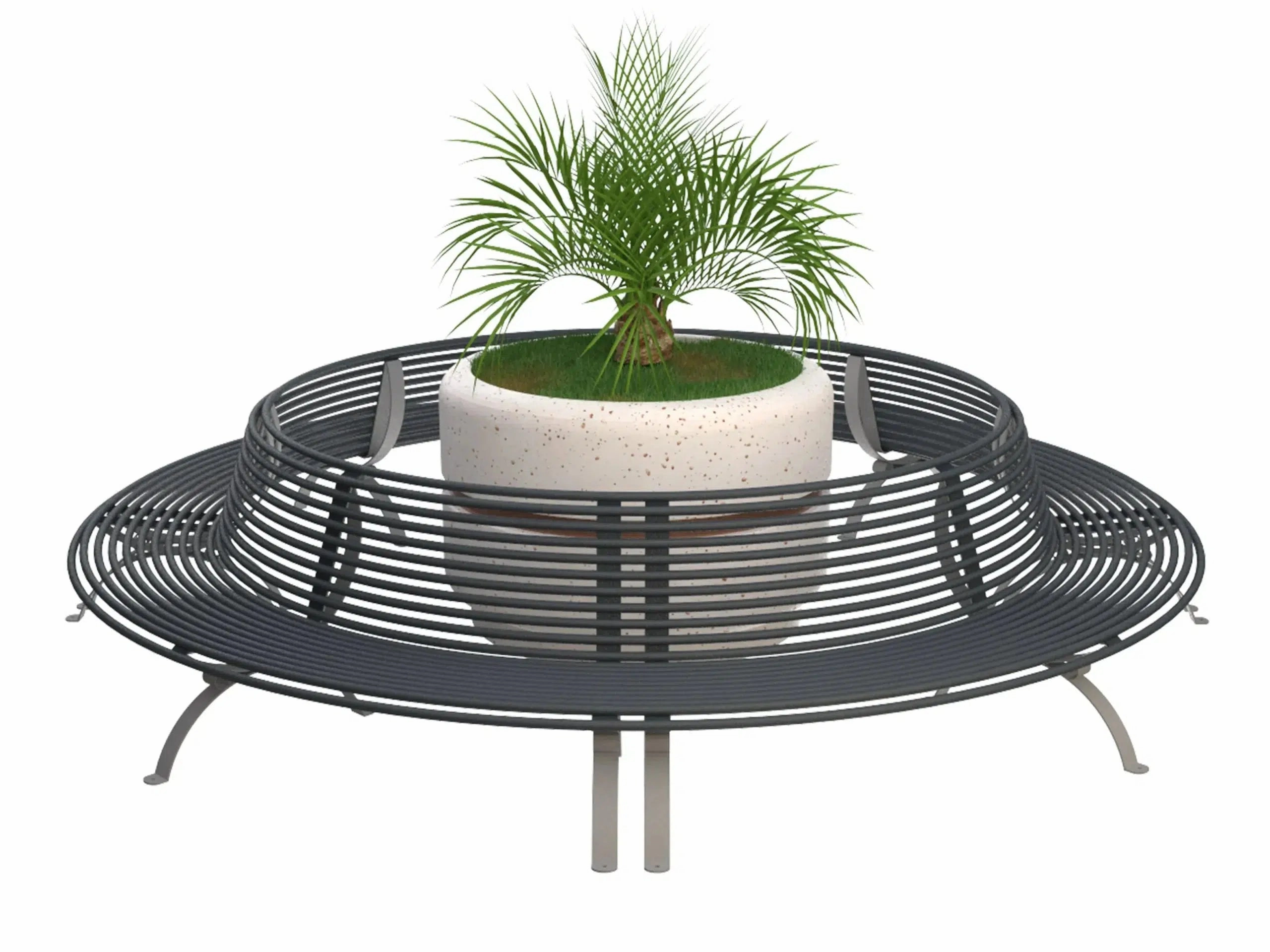 Circular outdoor metal Tree Bench | Model COLL1696