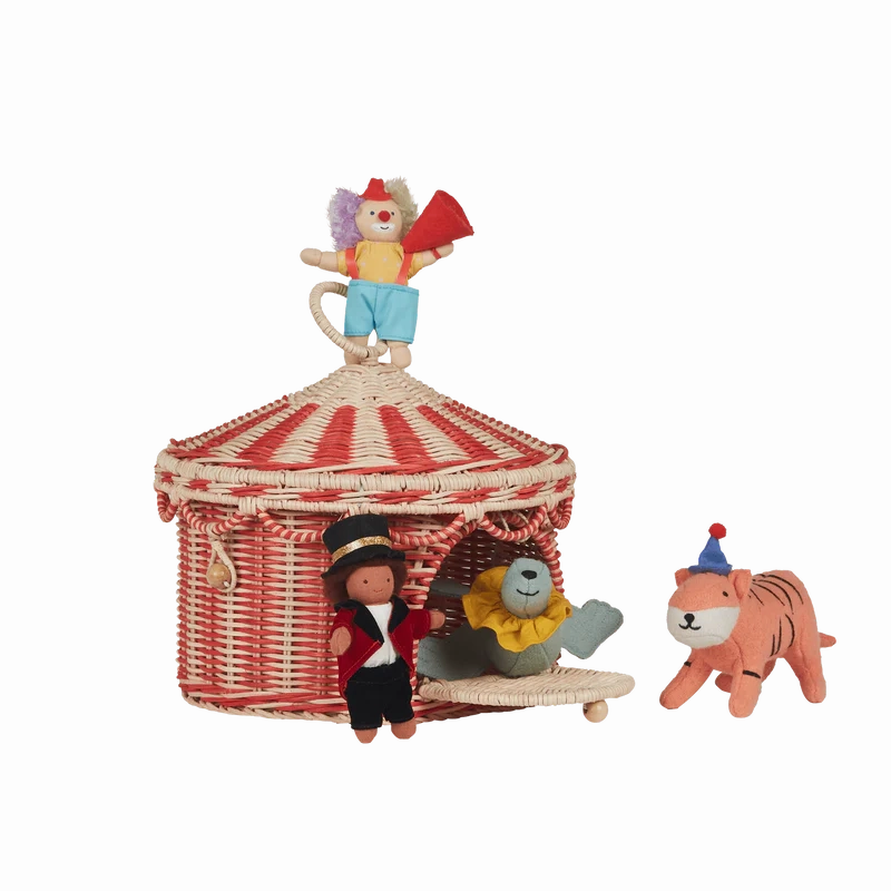 Circus Tent Basket - Red