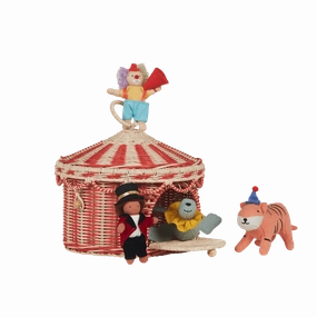 Circus Tent Basket - Red