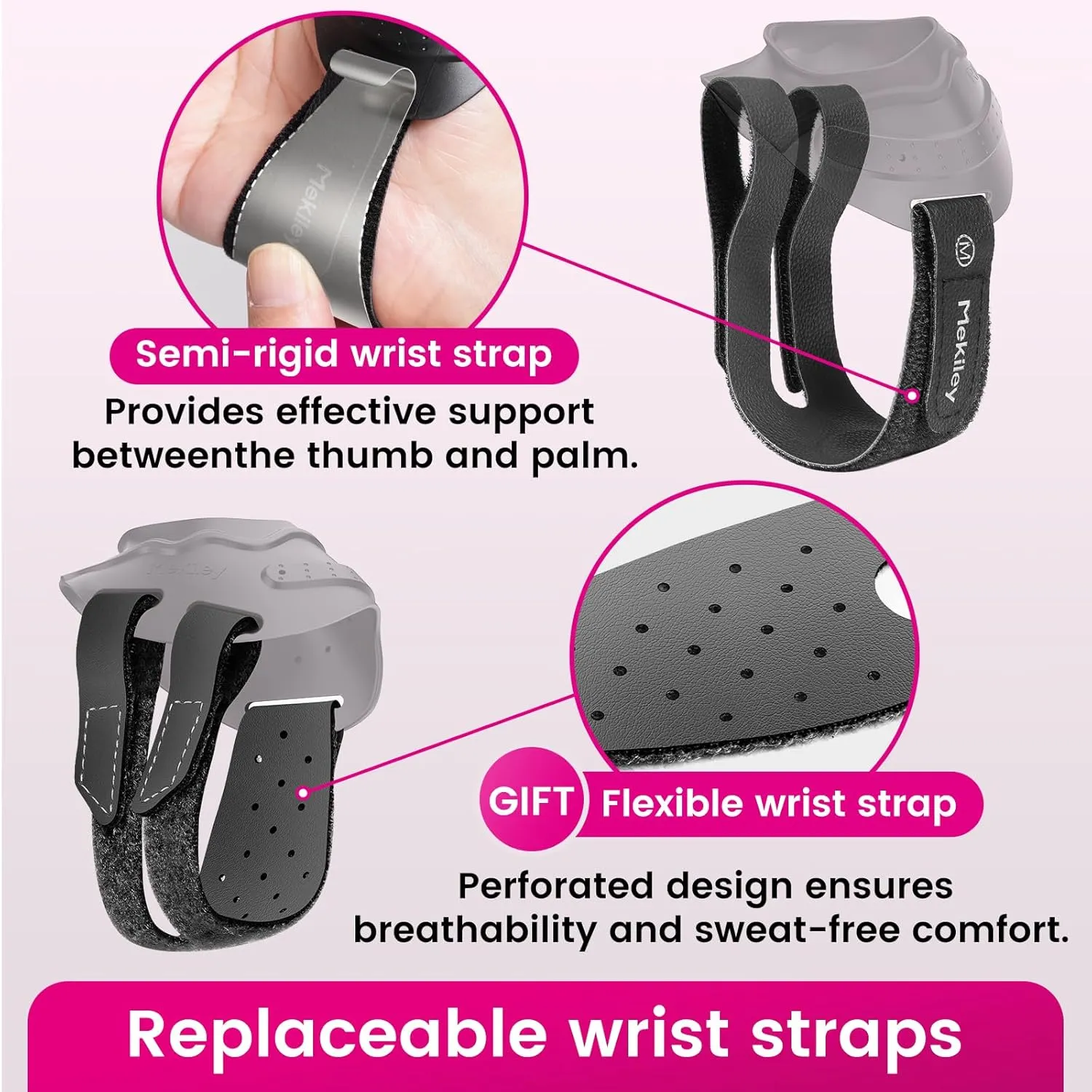 CMC Thumb Support Brace - with Firm Supportive Wrist Strap, Dual Density Thumb Brace Stabilizes CMC Joint, Pain Relief for Osteoarthritis for Women and Men (Black, Left Hand, Large)