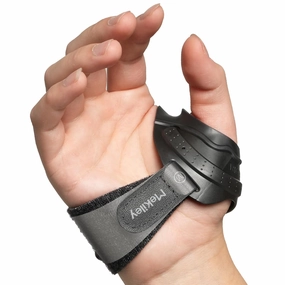 CMC Thumb Support Brace - with Firm Supportive Wrist Strap, Dual Density Thumb Brace Stabilizes CMC Joint, Pain Relief for Osteoarthritis for Women and Men (Black, Right Hand, Large)