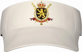 Coat of arms of Belgium Adult Sun Visor Cap - UV Protection, Breathable, Adjustable, Sports & Outdoor Hat Black