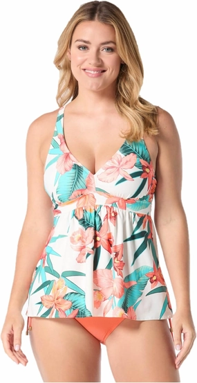 COCO REEF Sublime Bra Sized Underwire Tankini Top — Fit and Flare Swim Top