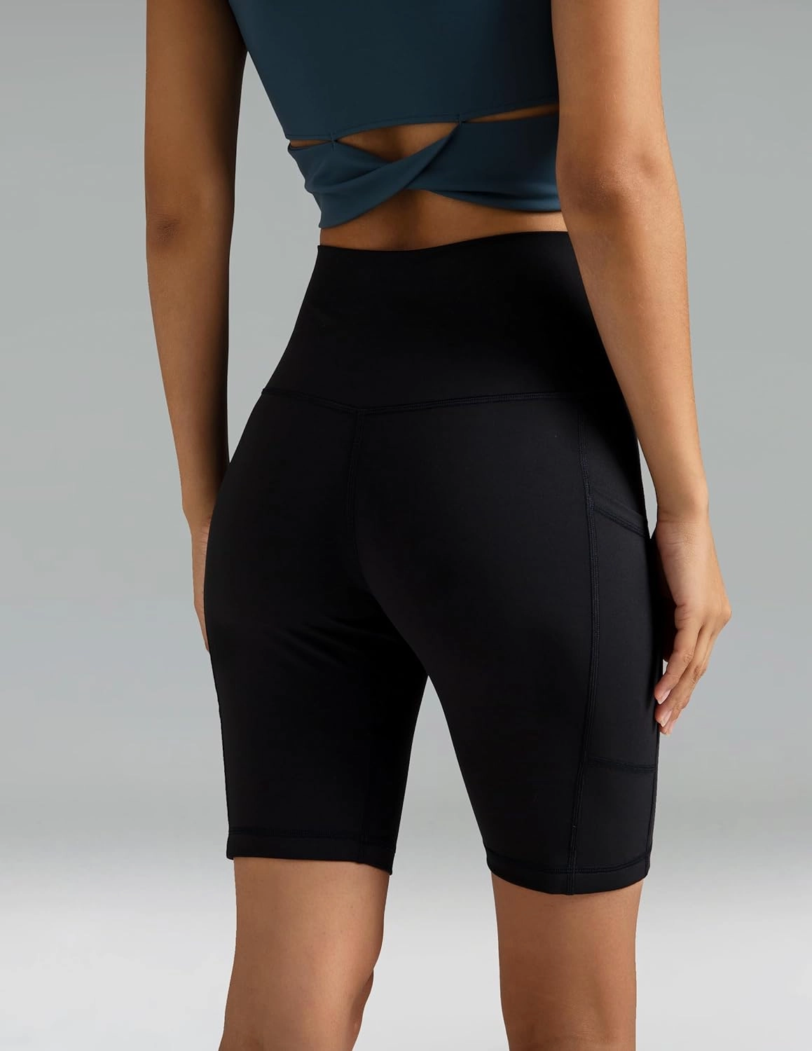 Colorfulkoala Women's High Waisted Biker Shorts with Pockets 8" /10" Inseam Workout Yoga Shorts Running Tights
