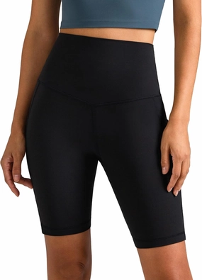 Colorfulkoala Women's High Waisted Biker Shorts with Pockets 8" /10" Inseam Workout Yoga Shorts Running Tights