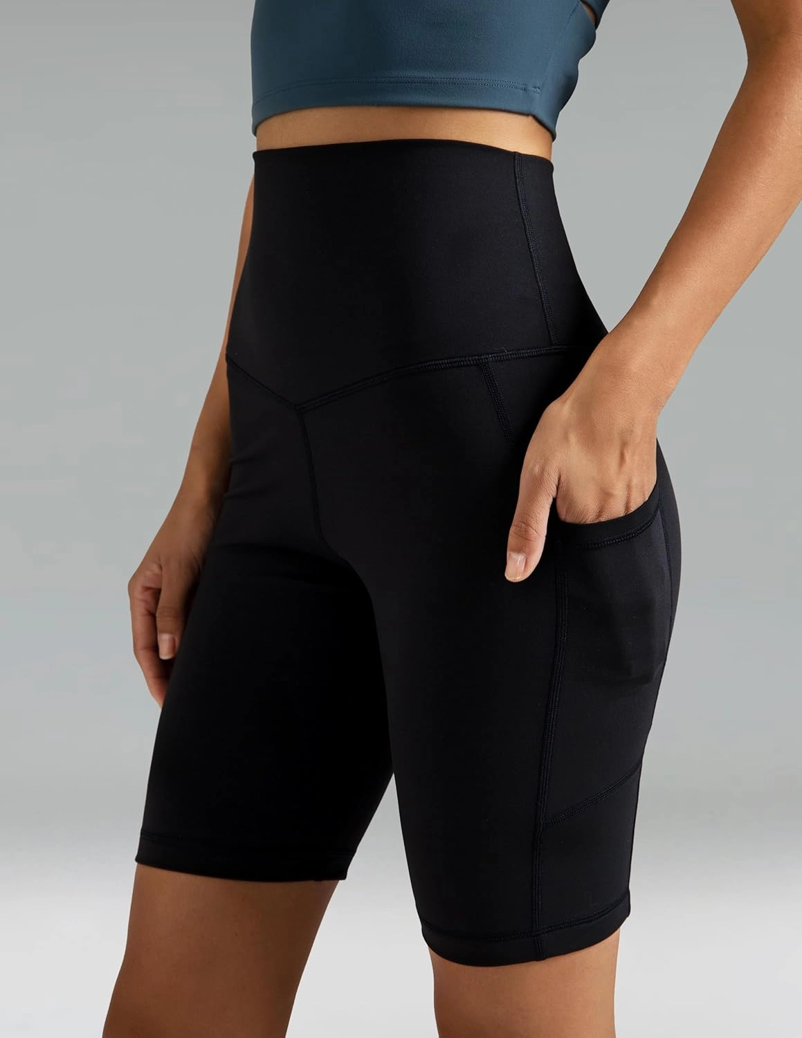 Colorfulkoala Women's High Waisted Biker Shorts with Pockets 8" /10" Inseam Workout Yoga Shorts Running Tights