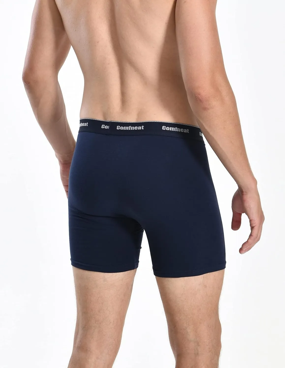 Comfneat Men's 6-Pack Boxer Briefs Soft Breathable Underwear S-XXL Open Fly