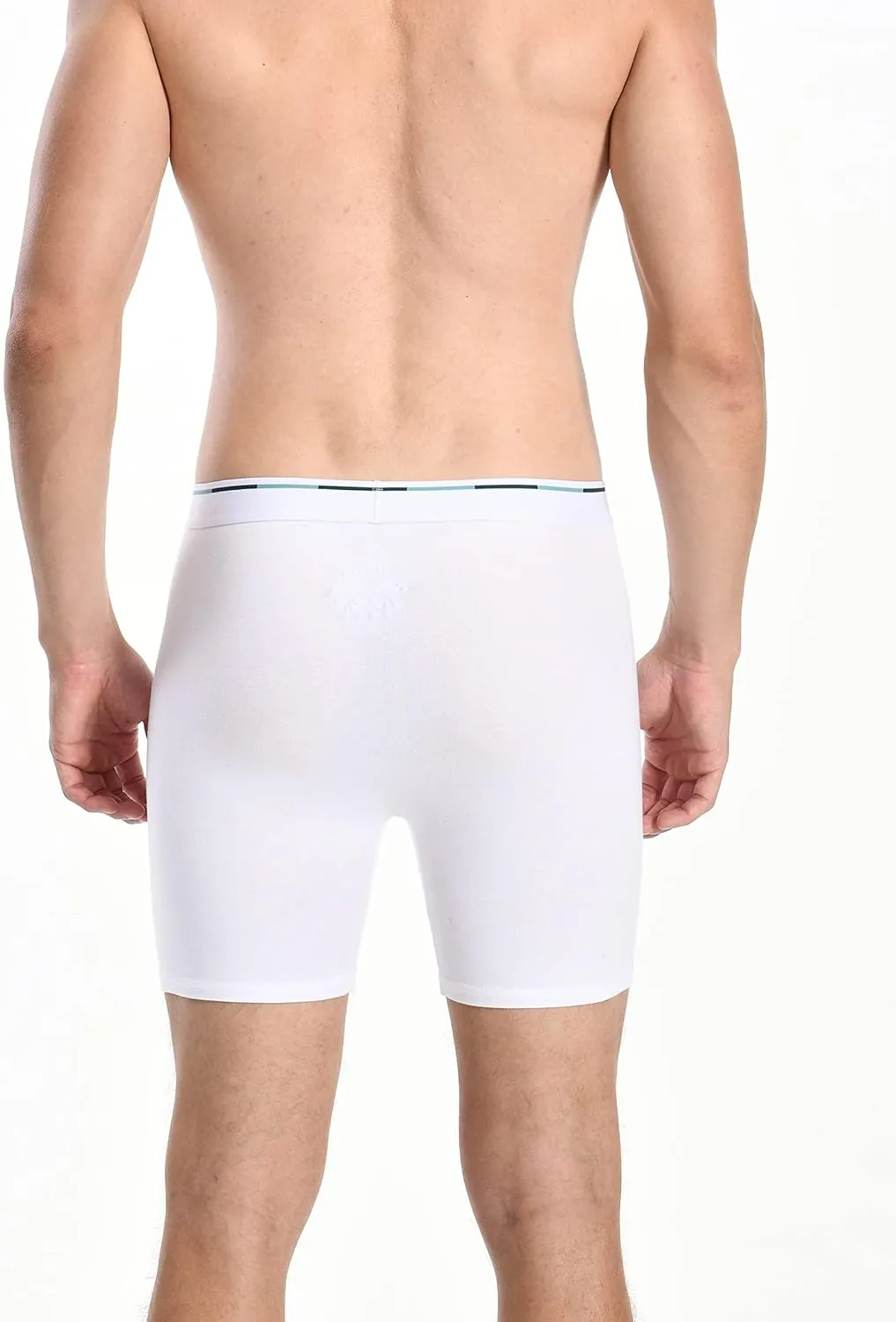 Comfneat Men's 6-Pack Boxer Briefs Soft Breathable Underwear S-XXL Open Fly