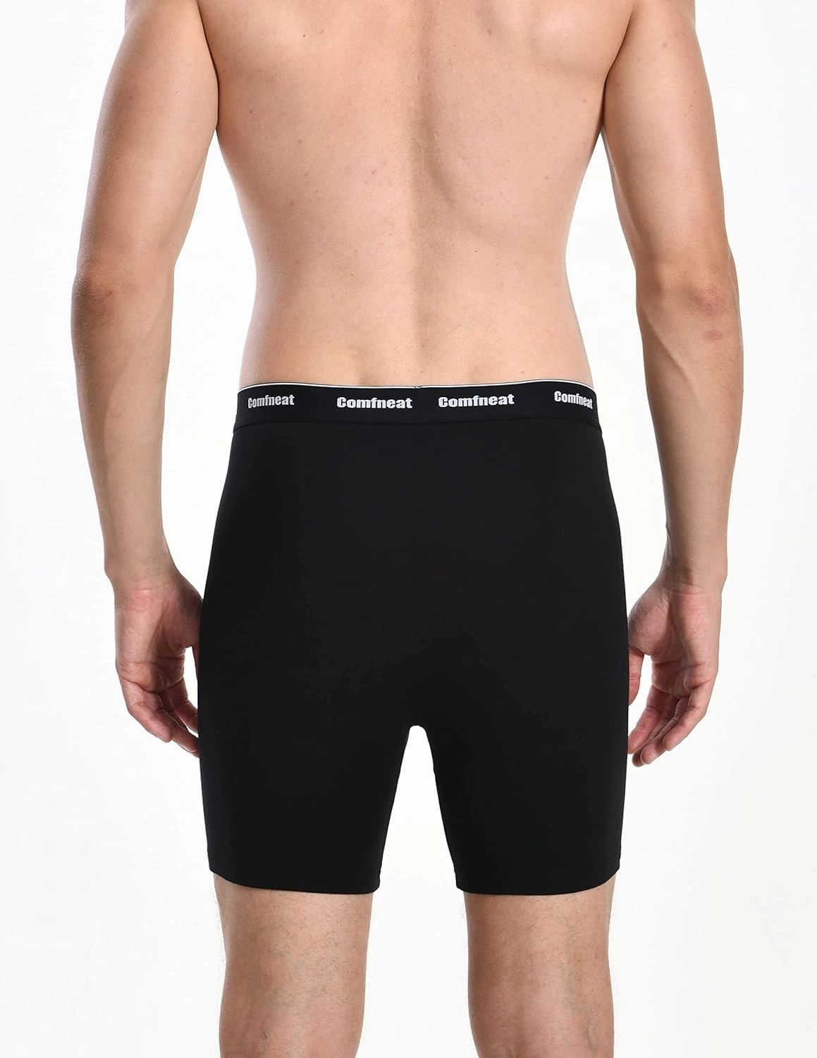 Comfneat Men's 6-Pack Boxer Briefs Soft Breathable Underwear S-XXL Open Fly