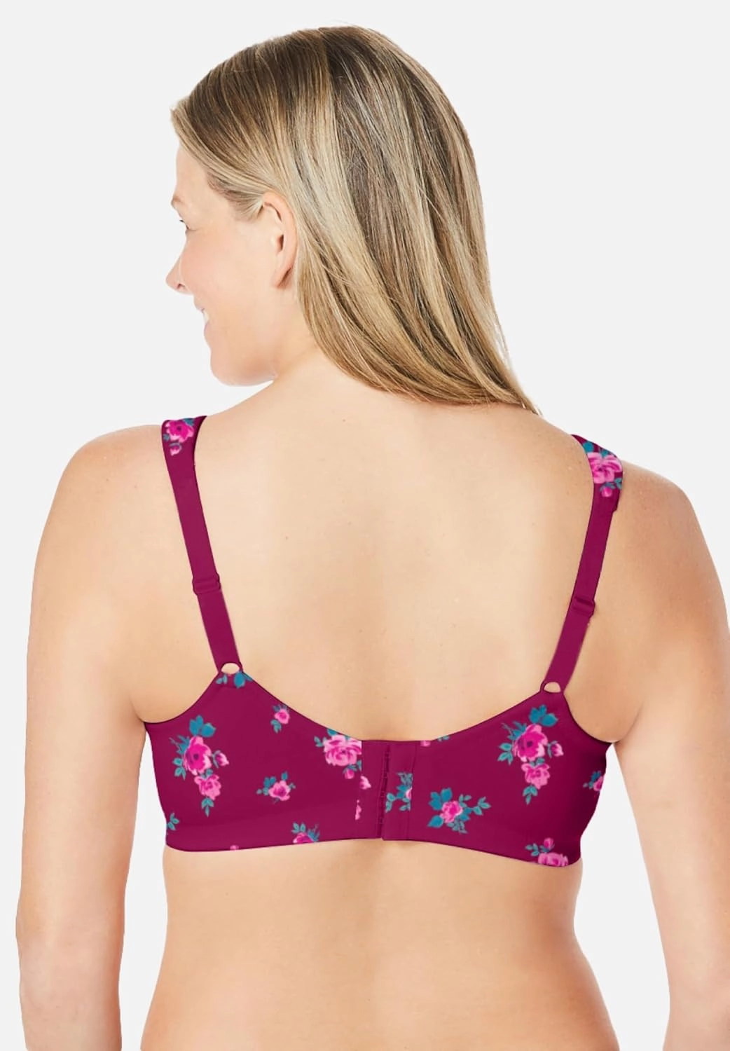 Comfort Choice Women's Plus Size Cotton Wireless Lightly Padded T-Shirt Bra