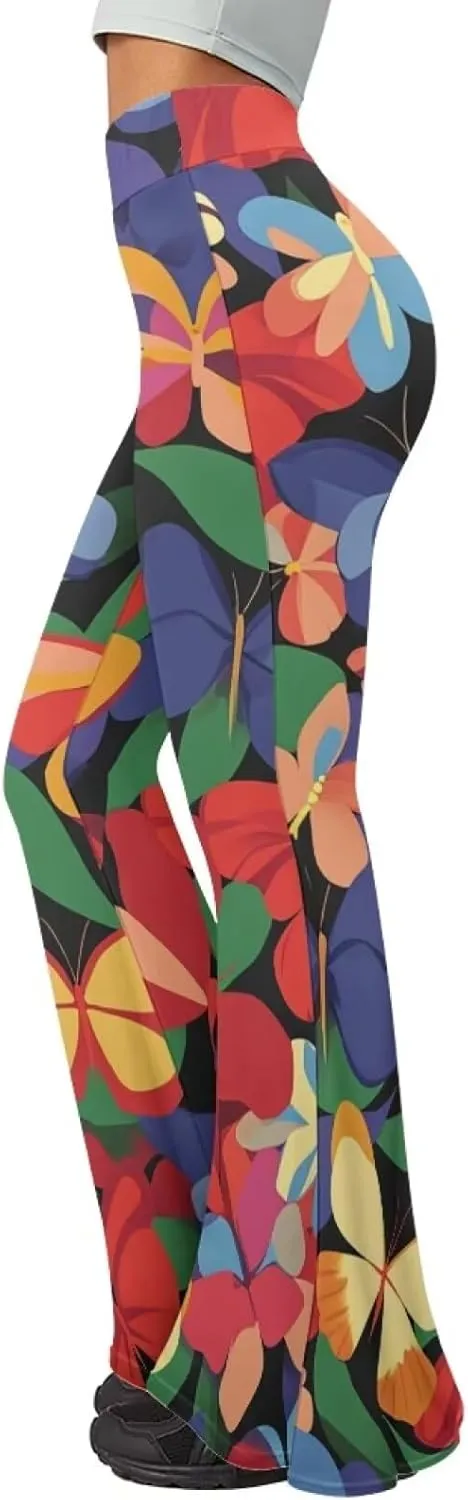 Comfy and Soft Yoga Pants for Dancing Party Women Flare Pants Stretch High Waisted Trousers for Womens Loose