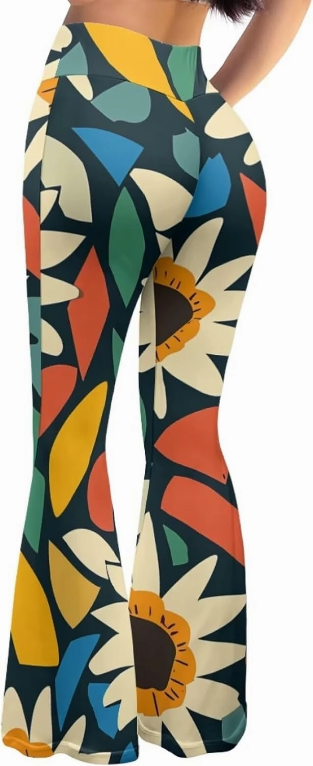 Comfy and Soft Yoga Pants for Dancing Party Women Flare Pants Stretch High Waisted Trousers for Womens Loose
