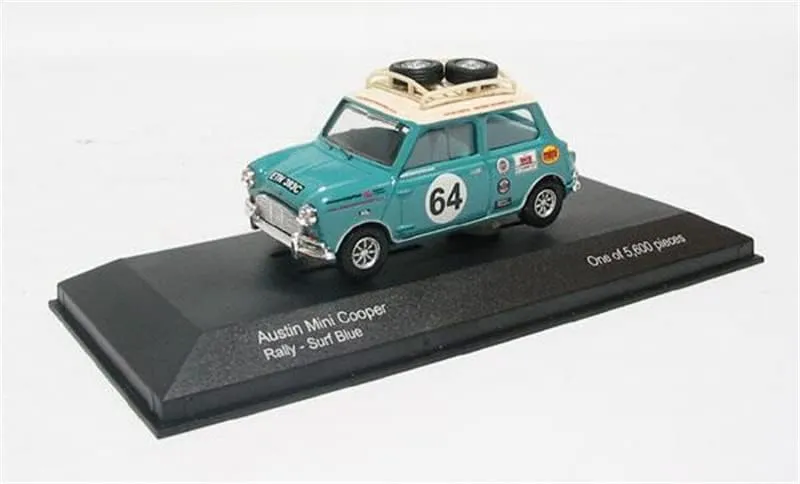Corgi Vanguards Austin for Mini Cooper Rally Car Surf Blue Limited Edition 1/43 DIECAST Truck Pre-Built Model