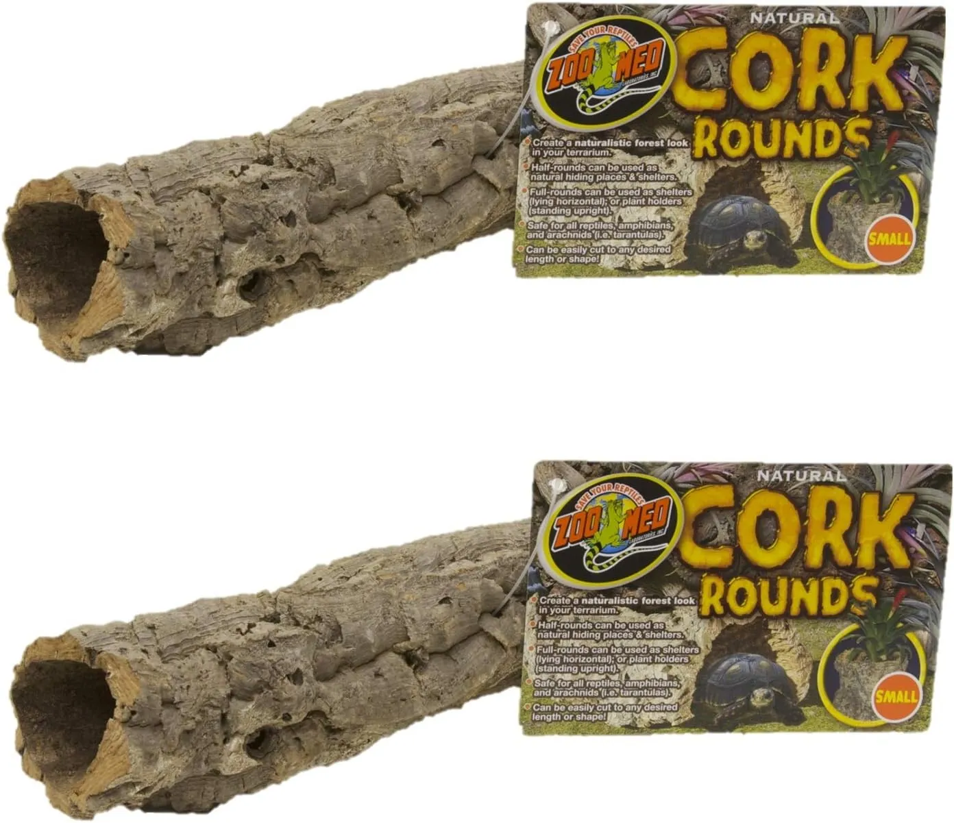Cork Bark Round for Terrarium [Set of 2] Size: Small (2' H x 10' W x 10' L)
