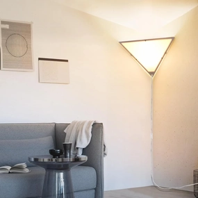 Corner Light with Switch, Ceiling Corner Lights for Living Room, Plug in Ceiling Light for Dark Area, Lamp for Bedroom, Kids Room, Triangle Shape