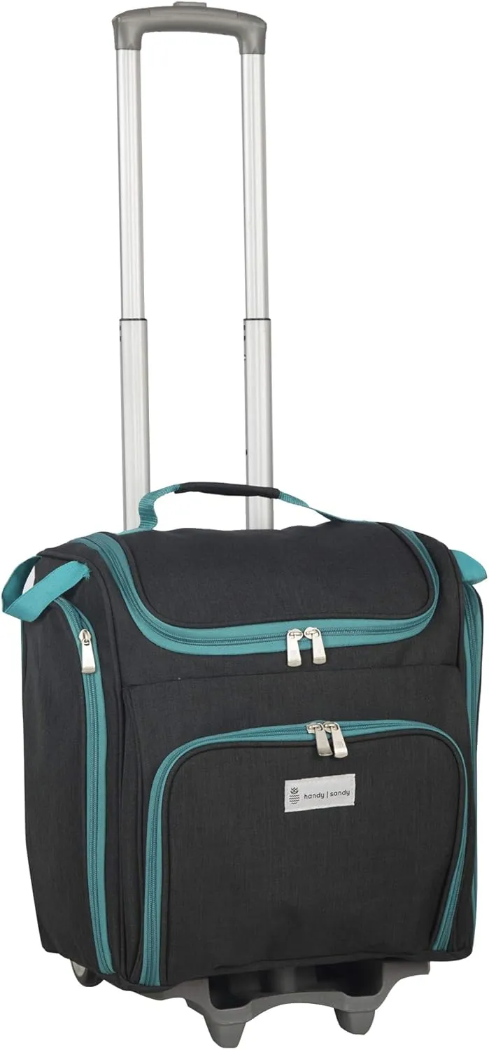Crafter’s Tote Bag Organizer, Storage Bag for Craft Supply, and Scrapbooking Carrier w/Handle and Wheels