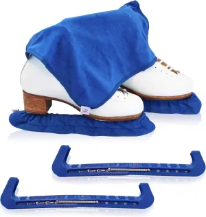 CRS Cross Skate Guards, Soakers and Towel Gift Set - Ice Skating Guards and Soft Skate Blade Covers for Figure Skating or Hockey