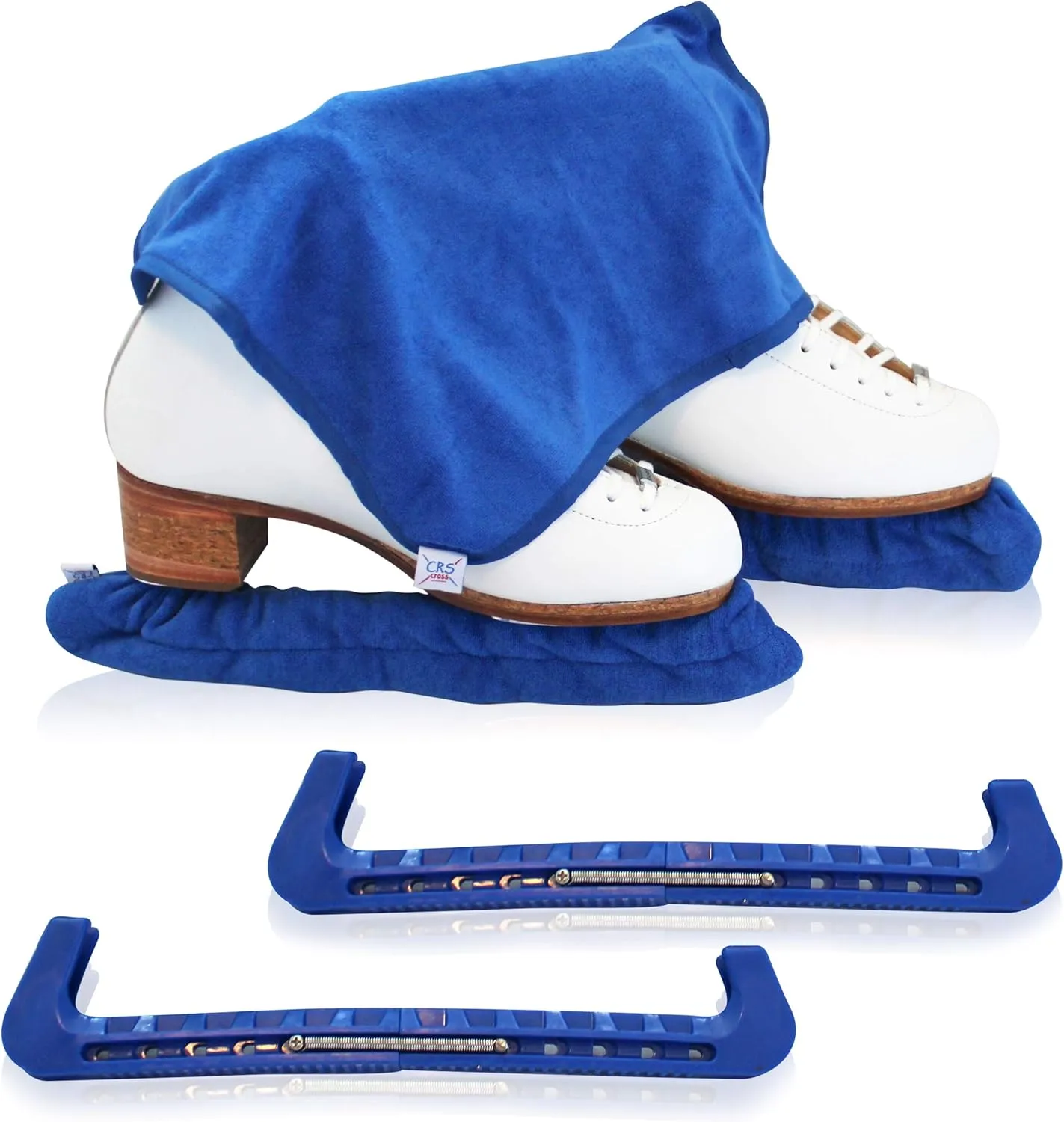 CRS Cross Skate Guards, Soakers and Towel Gift Set - Ice Skating Guards and Soft Skate Blade Covers for Figure Skating or Hockey