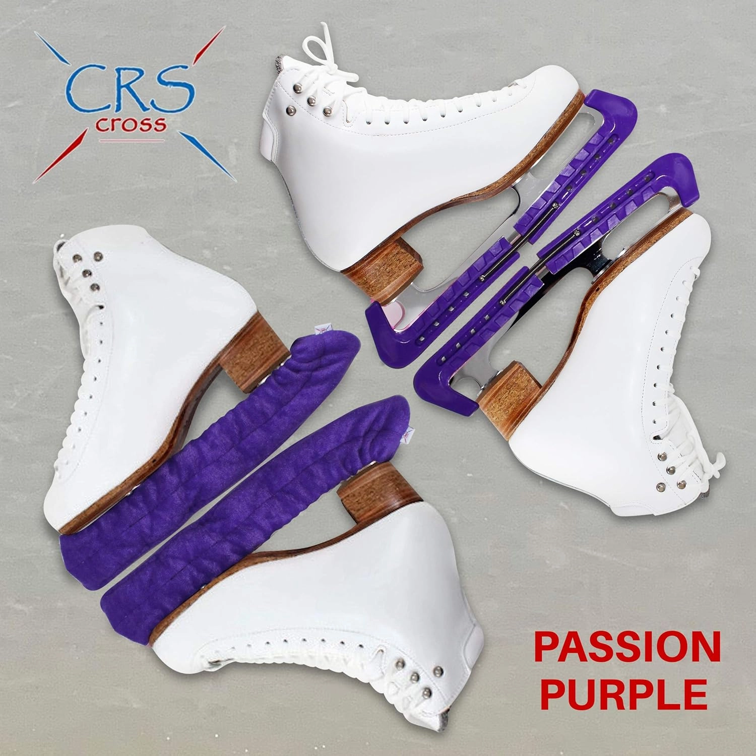 CRS Cross Skate Guards, Soakers and Towel Gift Set - Ice Skating Guards and Soft Skate Blade Covers for Figure Skating or Hockey